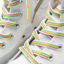 1 Pair Rainbow Shoelaces, Design, Versatile & Casual