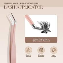 144 piezas Kit de extensión de pestañas LASHVIEW DIY, extensiones de pestañas en racimo de estilo volumen, kit de pestañas individuales, pestañas individuales con pegamento y pinzas (703)