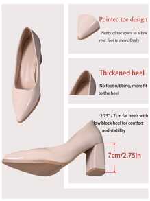 Women's High Heel Pointed Toe Slip-On Shoes, White, Elegant For Party/Wedding/Banquet - Apricot - View 3