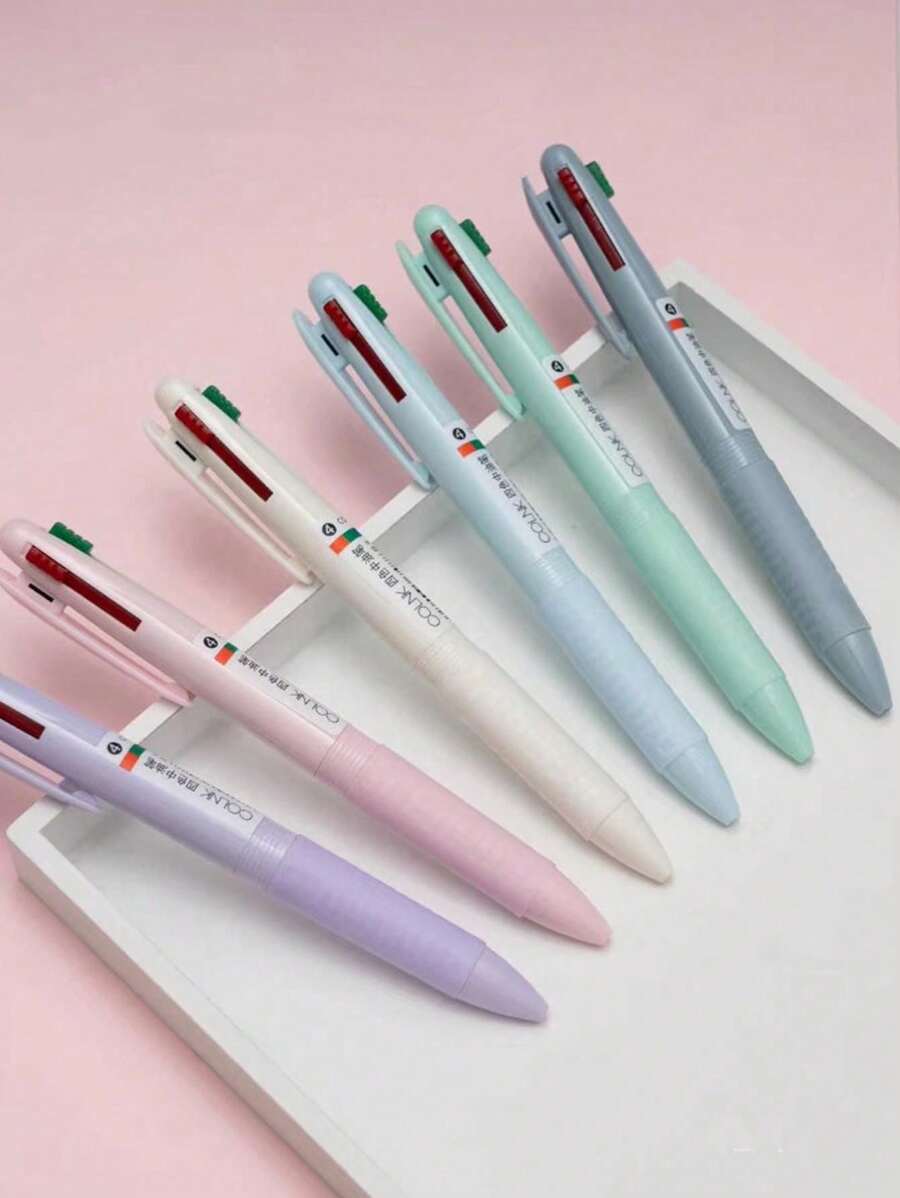 colnk Set de 1 pieza/2 piezas/4 piezas/6 piezas de bolígrafos de estilo europeo y americano, color aleatorio - Multicolor - Ver 1