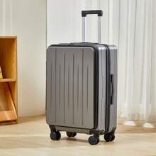 20-Inch Small Luggage Suitcase Spinner Wheel Lightweight Travel Case Coded Lock Side Opening - Dark Grey - View 1