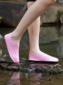 女士涉水鞋、防滑透气游泳水鞋、轻便室内跑鞋、冲浪沙滩鞋 - 粉色 - 查看 4