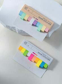 2-1 Set Of Small Strip Marking Index Stickers,Super Mini Sticky Notes Peelable Memo Pad Easy To Pick Up Marker Correction Function Soft Color Notepad Diary Planner Sticker