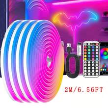 Vibrant RGB LED Neon Strip Lights - 44-Key Remote Control, Flexible, USB Powered, Color-Changing Ambiance For Bedroom & Outdoor Decor, Easy Installation, Energy Efficient, , Night Light,Led Lights,Luz Led - RGB - View 9