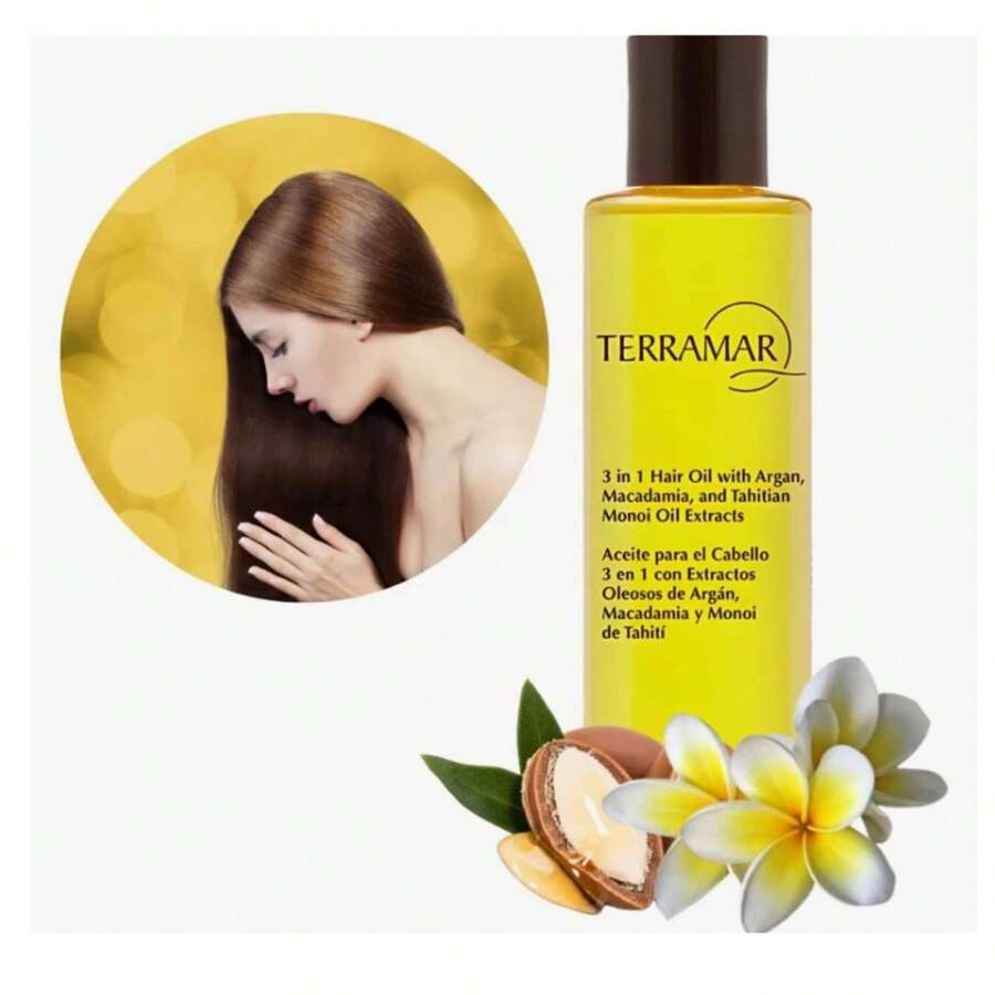 Terramar Oleo Tratamiento  98 ml con extractos de argan y macadamia - Amarillo - Ver 1