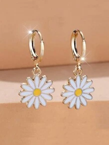 1 Pair Delicate Yellow Daisy Flower Earrings, Perfect Gift For Engagement/Wedding, Sisters/Mother's Day - Daisy - View 11