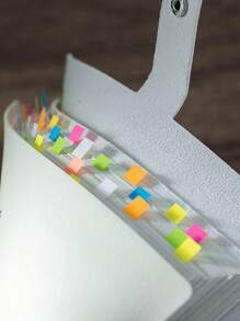 2-1 Set Of Small Strip Marking Index Stickers,Super Mini Sticky Notes Peelable Memo Pad Easy To Pick Up Marker Correction Function Soft Color Notepad Diary Planner Sticker