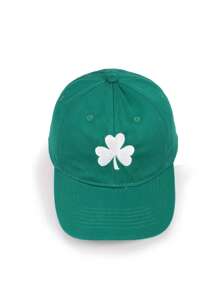 1pc St. Patrick's Day Women's Baseball Caps Clover Embroidery Lucky Green Hat Breathable Women's Accessories Holiday Celebration Gifts Sunscreen Hat - Shamrock - View 5