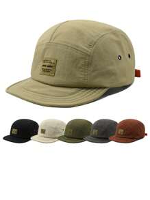 1pc Letter Casual Retro Streetwear Polyester Breathable Lightweight Thin Brim Baseball Cap, Unisex Outdoor Quick-Dry Sun Protection Foldable Hat, Spring/Summer - A - View 1