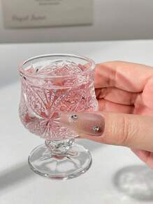 1/6 件套高脚玻璃酒杯，适合派对和聚会（不包括杯垫） - 無色 - 查看 8