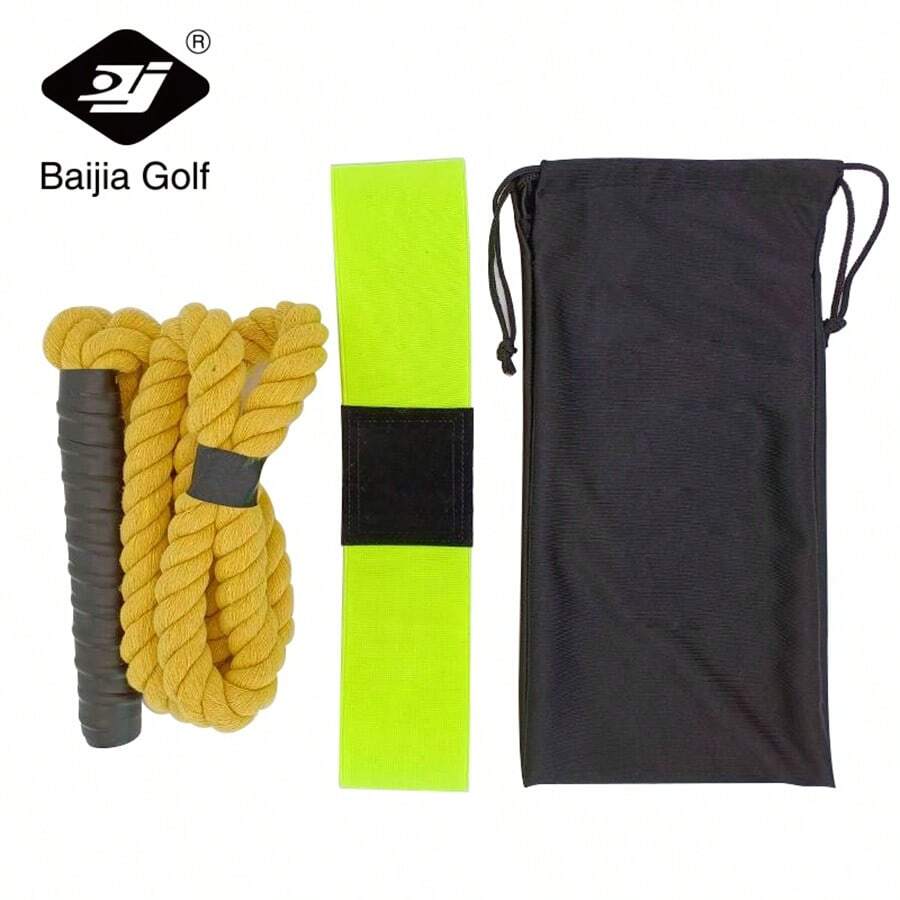 Golf Swing Rope Training Set Golf Swing Practice Auxiliary Tool Correct Swing Posture And Master Swing Rhythm - Yellow - View 1