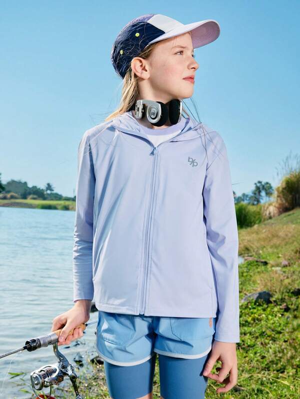Balabala Tween Girl' Sun Protection Jacket, 2025 Summer Lightweight & Breathable