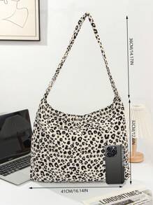 1 Pieza Bolso de mano con capacidad grande, de tela acolchada con estampado floral, bolso de hombro de moda para mujer, bolso para ir al trabajo, viaje, universidad, con amigos
