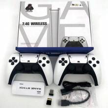 El controlador inalámbrico de juego retro 4k clásico de juego portátil de mini TV de palo de juego m15 es adecuado para la consola de juego de salida de alta definición de la máquina callejera ps1 - Blanco - Ver 2