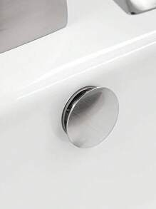 1/2/3/4/5/6/10pcs Plastic Bathroom Kitchen Sink Overflow Cover Ring Replacement Parts, Plated Round Drain Cover, Sink Accessories Overflow Cover Mesh Round Cover Silver Home Bathroom Decor Autumn Decor Back To School Season - Silver - View 5