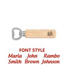Customized Engraved Wooden Handle Beer Bottle Opener, Practical Multi-Function Keychain Bottle Opener With Personalized Text Logo Phone Number Company Name, Stainless Steel And Solid Wood Beer Bottle Openers For Oktoberfest, Events, Advertisements And Gifts