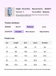 Country Spring Summer Urban Modern Casual Ruffle Cuffs Short Sleeve Button Solid Color Shorts Cardigan Shirt Two Pieces Set - Blue - View 4