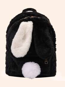 Personalizowany plecak z uszami króliczka, haftowane imię, słodka pluszowa torba na ramię, plecak o dużej pojemności dla nastolatków, prezent na powrót do szkoły, kreatywny dla chłopców i dziewcząt, walentynki, wielofunkcyjny, ozdobny, list, stylowy, miękki, nowoczesny, kolorowy, kawaii, uroczy, słodki, swobodny, niestandardowy, spersonalizowany, wyjątkowy, dostosowany, prezenty dla dziecka, idealne prezenty dla niego, idealne prezenty dla niej, syn, córka