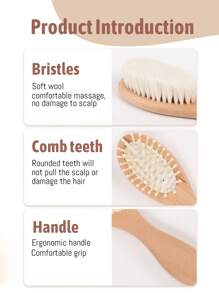 Personalized Baby Gifts,Custom Name Baby Brush And Comb Set,Customized Wooden Baby Brush,Customizable New Baby Gifts,Baby Gifts For Girls,Baby Gifts For Boys,Baby Set,Baby Keepsake Gifts,Name Airbagcomb,Birthday Gifts, Memorial Gifts,1st Birthday Gifts,Boys,Girls,Babies,Children,Newborns Back To School,Kids,Gala Night,Modern,Colorful,Cute - Style B - View 5