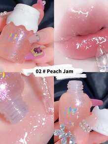 蝴蝶结牛奶罐唇彩保湿镜面水润光泽细腻闪烁嘟嘟双唇，日常使用，个人唇部护理 - 彩色 - 查看 7