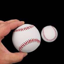 2PCS Adult Baseball Soft Leather Sports Practice Training Softball PU Leather Baseball Stitched T Ball Suitable For Game Practice Training Game - 白色 - 查看 7