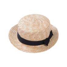 Parent-Child Bowknot Straw Hat, Mother  Daughter Matching Boho Hat, Summer Beach Sun Cap - Khaki - View 5