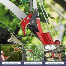 4m red splicing pole, branch pruning and pruning, high branch saw (10 sections)+2 pulleys - Rot - Übersicht 5
