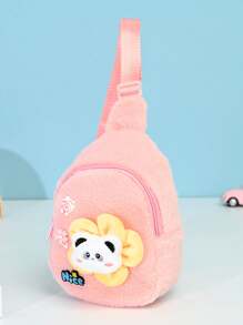 1pc Cute Cartoon Children's Chest Bag Waist Bag, Autumn And Winter New Children's Bag Cartoon Animal Panda Shoulder Crossbody Girl Chest Bag Casual Wear Matching Accessories Bag, Suitable For Elementary School Students And Teenagers Middle School Students Shopping, Travel And Outdoor Sports Daily Use.