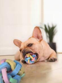Three-Color Pet Interactive Chew Toy Pet Bell Ball - Interactive Chew Toy For Puppies And Cats - Multicolor - View 5