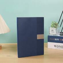 Customized A5 Vertical Striped Stitching Notebook, Premium Soft Leather, School/Business Meeting Gift Set, Corporate Culture Promotion & Grand Opening Commemorative Gift