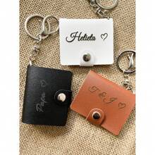 Mini PU Leather Keychain Photo Albums, Personalized Mini Photo Albums, Anniversary Gifts, Best Friend Photo Albums, Commemorative Gifts, Family Memory Photo Albums, Father's Day Gifts, Mother's Day Gifts, Valentine's Day Gifts. Birthday Graduation
