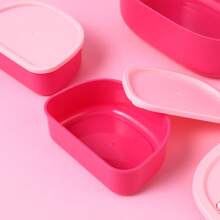 Miniso Disney Barbie Series Lunch Box 1600mL - Double-Layer Large Capacity Lunch Box - Microwave And Dishwasher Friendly - Pink - Pink - View 9