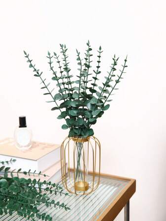 12/24 件仿真桉树茎，触感逼真，适合婚礼花束装饰、春季家居/办公室装饰、季节性装饰