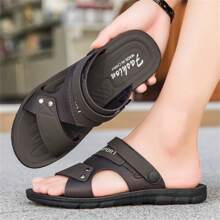 2025 New Thick Sole Plus Size Sandals, Summer Breathable Beach Slippers Casual Dual-Use, Comfortable Lightweight Waterproof Non-Slip Soft Bottom Driving Beach Shoes For Young And Middle-Aged