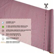 1 Pieza,Mantel de tela Antimanchas Vicky para mesa rectangular - Fácil de limpiar, lavable e impermeable - Ideal para hogar interior y exterior Rojo Oscuro - Burdeos - Ver 6