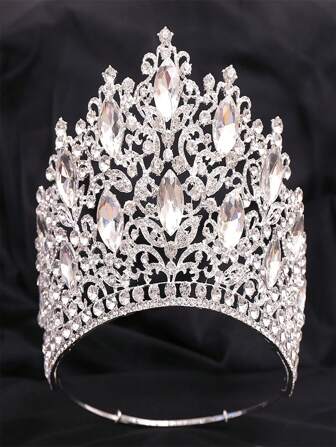 Wedding Tiara Crown Hair Comb Women Hair Accessories Colorful Rhinestone Tiara For Bride Bridesmaid Princess Costume