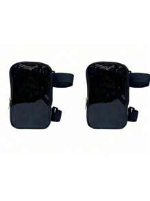 2PCS/Set Holographic Thigh Bag - Phone Holder Festival Bag For Women, Men - Iridescent Ankle Pouch - Reflective Carnival Bag Sports Bag Sport Bag Waterproof Bag Holiday Beach Travel Vacation Phone Case Waterproof Phone Case Phone Bag Summer Swimming Bag Swim Holiday Beach