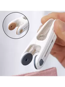 24pcs Plastic Clothes Clips, Sturdy And Durable, Suitable For Laundry, 2.36 Inch Clothespins, Seamless Design, Windproof Clips, Can Be Used To Hang Clothes, Socks, Towels, Snacks, Etc. - Multicolor - View 2