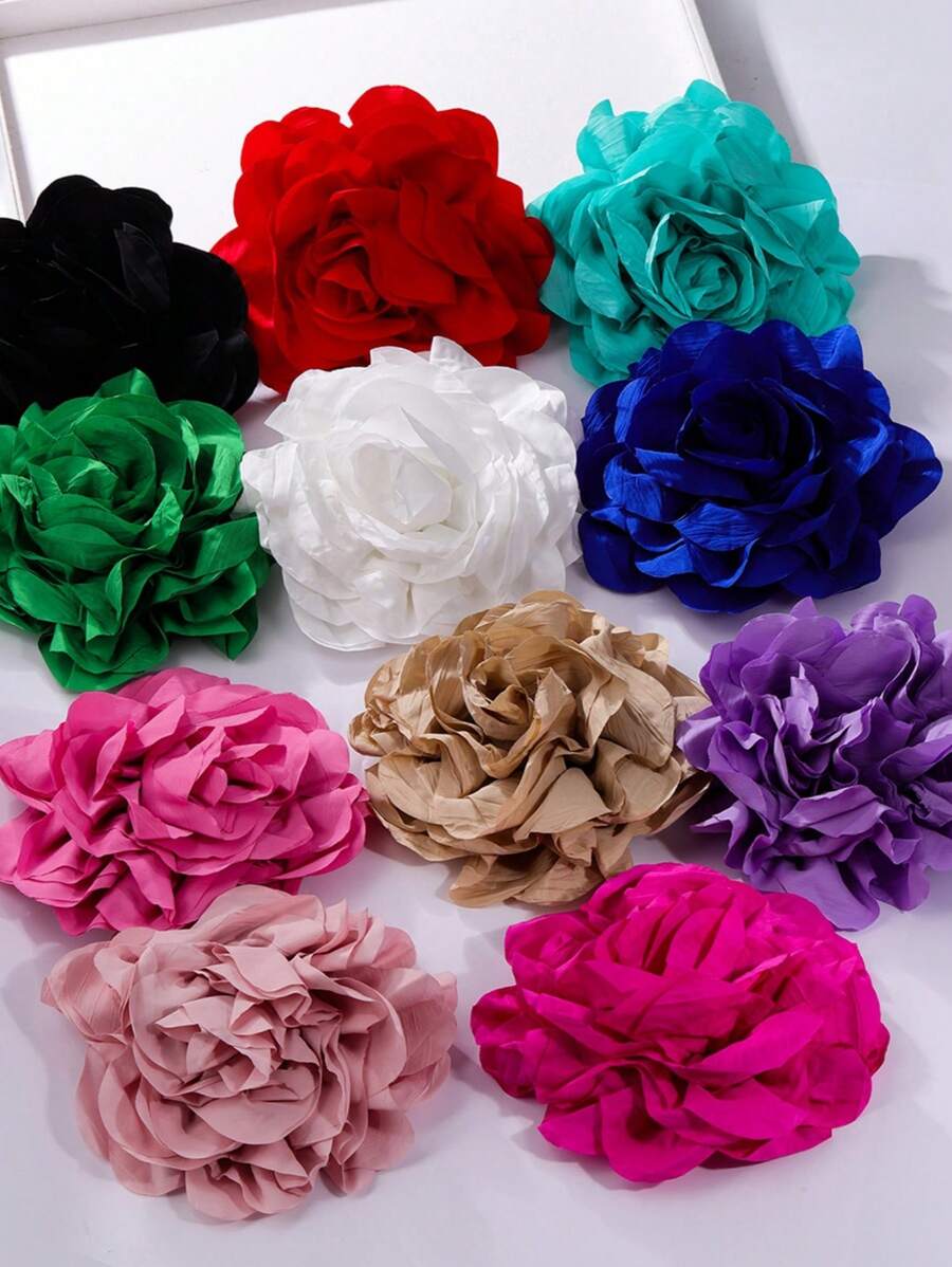 Elegant Handcrafted Floral Brooch Pin - Versatile Fashion Accessory For Women, Perfect For Weddings & Parties