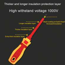 Juego de 12 piezas de herramientas de mano VDE aisladas de 1000V, juego de destornilladores de electricista de alta calidad, incluye bolígrafo probador de aislamiento, para reparaciones en el hogar