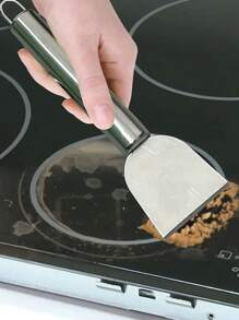 1pc Creative Kitchen Tool Stainless Steel Cleaning Spatula, Multipurpose Oil Stain Remover Scraper For Home Use - Multicolor - View 2