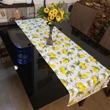 Caminho Trilho de Mesa Oxford Premium para Cozinha Decoração - Limão - Visão 2