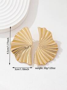 1 par de aretes asimétricos y geométricos de estilo vacacional, adecuados para el uso diario de las mujeres