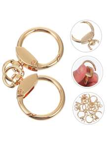 Lote de 3/6/10 piezas Anillo en O de aleación de zinc, Hebilla de correa de bolso, Colgante, Llavero, Broche de resorte de metal adecuado para fundas de teléfono, bolsos, llaveros, para uso en el hogar, al aire libre y deportes, accesorios DIY para bolsos