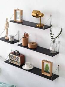 1 件式墙壁装饰浮动搁板，乡村风格木质卧室壁架，农舍浴室搁架，悬挂式储物架，壁挂式搁板