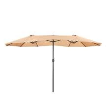 9 X 15 Ft. Steel Market Patio Umbrella - 米色 - 查看 5