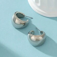 1 Pair Simple Round Hoop Earrings, Cross-Border Popular In Europe And America, Gift For Dating
