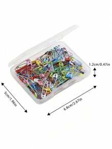 Caja de 120/150/300 piezas de alfileres de seguridad de colores surtidos, Clips pequeños de color caramelo mezclado, Adecuado para joyería y sujetadores decorativos