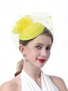 1 Pc Fascinators Hat Headband Women's Fascinators Tea Party Headwear With Clip Derby Hat For Girls And Women