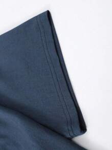 WITH JESUS, WE ALWAYS WIN, PRAISE THE LORD! BASKETBALL, Men's Graphic Tees, Cotton Streetwear T-Shirt, Round Neck, Loose Fit, Fall & Holiday Travel, Unisex, Goth & Y2K Style - 藏蓝色 - 查看 5